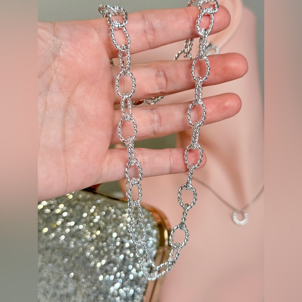 ⚜️❤️🔥 Elegant Silver Bold Chain Necklace - Picture 9 of 9